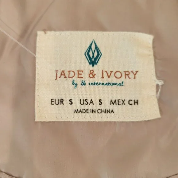 Jade & Ivory Quilted Lightweight Jacket | Nude Blush Snap Front Coat- NWT! - Picture 11 of 11